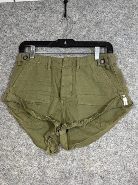 One Teaspoon Pants - One Teaspoon Olive Green Distressed Denim Shorts Size 25 Boho Festival Cutoff